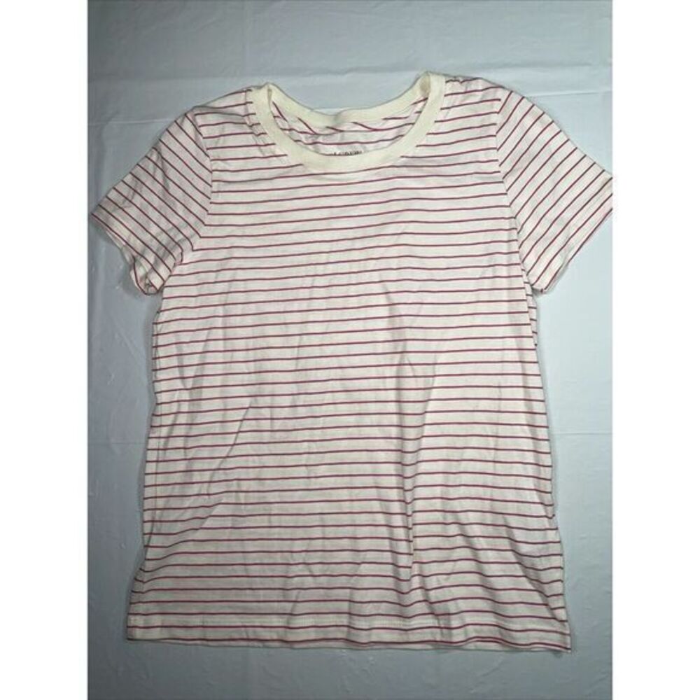 J. Crew Factory Broken-In Pink Stripped Short Sleeve Women's‎ Shirt Size XS